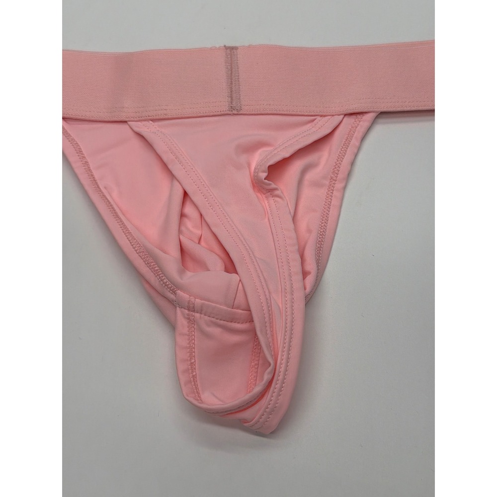 Arjen Kroos Mens Pink Thong Athletic Supporter XL Wide Waistband Logo Patch - Picture 5 of 6